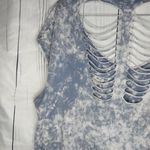 Rock & Republic  Blue Tie-Dye Women's Y2K Moto Top Photo 10