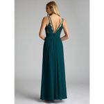 Azazie Maren Allure Bridesmaid Dress Formal Pine Green Blue Size 2 Wedding Photo 1