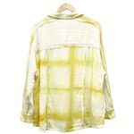 Free People We The Free Top Washed Away Yellow Windowpane Tie Dye Shirt Size XS Photo 2