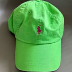 Ralph Lauren Polo by  Bright Green Cap with Pink Emblem Photo 0
