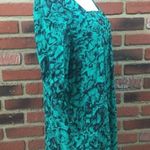 Anthropologie  Square Neck Floral Mini Dress sz 2 Maeve Blue Teal Dress Photo 2