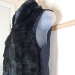 Guess  Faux Fur Black Vest High Neck Full Zip Medium Photo 6