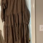 Laude the Label Brown Patterned Dress Flowy Long Sleeve Size undefined Photo 3