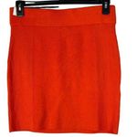 Bar III  X-Large Mini Sweater Skirt Stretch Elastic Waist Orange Photo 0