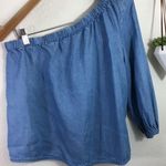 Rebecca Minkoff NWT  chambray blue Harmony top Photo 0
