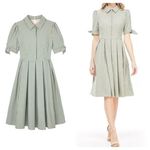 Gal Meets Glam  Delilah Green Gingham Dress Photo 1