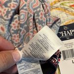 CHAPS  large skirt women’s knee length ruffle hem geometric print red white blue Photo 5