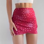 Urban Outfitters  Heart Mini Skirt Red Photo 0