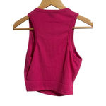 Julia By Love J Tank Top Women's Size M Pink Ribbed Rhinestone Fringe Crop NEW Size M Photo 5