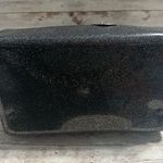 Black Gold Glitter Jelly Candy Handbag Purse Satchel Bling Glossy Rubber Shimmer Photo 3