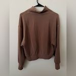 Varley  Davidson Sweatshirt Zip Pinebark Taupe Brown Size Small Photo 3