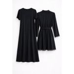 Macy's State of Day Macy’s 2pc Sleepwear Modal Bundle M Black Long Gown & Robe New Photo 1