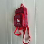 Rare Modern Vintage Sanrio Late 2000’s Hello Kitty Plaid Lightweight Backpack Blue Photo 1
