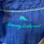 Tommy Bahama 60 Small Petite Sea Glass Breezer Hawaiian Blue 100% Linen Shirt Photo 5