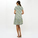 Tuckernuck NWT Oliphant Cap Sleeve Mini Dress Lupina Peri Size XL Cotton Green Photo 1