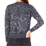 Heartloom ✨  Natalia Wool Blend Leopard Print Pullover Sweater in Charcoal Gray S Photo 2