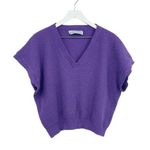 Vintage Y2K Cropped Purple Sweater SZ M Size M Photo 0