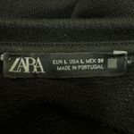 ZARA Black Multicolor Animal Print Long Sleeve Leopard Zebra Midi Dress Size L Photo 7