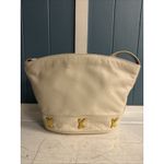 Vtg Paloma Picasso ITALY Ivory GENUINE LEATHER SHOULDER BAG Crossbody PURSE 12x9 Photo 2