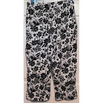 Erika ‎ Women's Hawaiian Black White Pants Size L 20" Inseam x 14" Waist x 13" Photo 1