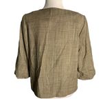 Banana Republic Vintage Y2K Wool Blazer 8 Brown Two Button Puff Sleeve Lined Photo 3