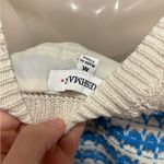 Juniors' Freshman Crochet High Neck Sweater and Skirt Set medium NWT Blue White Photo 4