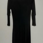 Theory  Odettia Horoscope Black Silk Blend Jersey Dress Size P  Small Photo 13