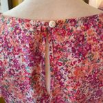 Sweet Storm Sweet.storm pink multicolored ditzy floral ruffled v-neck mini dress. Size L. Photo 5