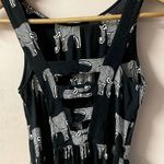 Topshop Black Elephant Print Bar Back Mini Dress Size 2 EUC Photo 3