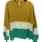 Dreamers by Debut Colorblock Striped Sweater Size 1X Cozy Photo 0