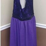 Mystic Purple & Black Lace Sleeveless Party A-Line ModCloth Dress by Whimsigoth Photo 2