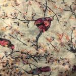 Ornate sheer pink floral bird wrap scarf blue‎ stripe stylish cottagecore Blue Photo 1