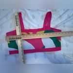 None Color Block Knit Cropped Tank Top | Size Large‎ Pink/multi-color shirt Photo 5