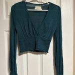Urban Outfitters  Green Crop Long Sleeve Photo 3