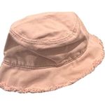 J.Crew Pink cotton canvas Frayed Edge Cotton Bucket Hat - Size S/M Photo 2