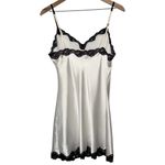Victoria's Secret Fairy Bridal White Chemise Slip Dress with Black Lace Lingerie Elegant Dainty Photo 2