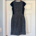 J.Crew Women's  Lace and Tweed Wool Sheath Dress Size 0 Black and White Photo 3