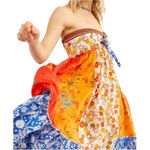 Free People Orange and Blue Maxi Dress Photo 6
