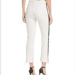 Mother White The Insider Track Stripe Crop Flare Jeans Whipping The Racer Sz 28 Photo 1
