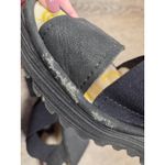 Fly London  Women's Platform Wedge Sandal Black Heels Elastic Straps Euro 39 - 8 Photo 3