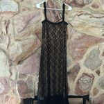 Commense Lace Patchwork Cami Midi Dress size M Black Size M Photo 4