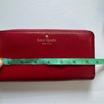 Kate Spade Women's Grand Street Neda Zip Around Red Leather Wallet Photo 2