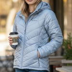 Columbia Omni Heat Women’s Hooded Quilted lightweight Puffer Coat Size M Photo 0