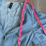 ZARA NWOT Chambray Button Front Midi Dress Size XS Photo 10