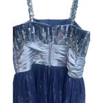 NV Couture Silver Sequin Navy Blue Tulle Party Dress Size‎ 6 Photo 6