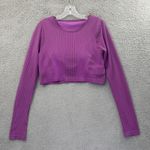 Lululemon Ebb to Street Long Sleeve Shirt Rib Map Vivid Plum Athletic Women's 12 Photo 0