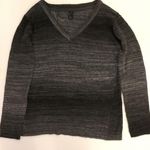 prAna Julien Charcoal Ombré Split Back V-neck Sweater Sz M Photo 8