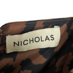 Nicholas Gathered Dress In Leopard Print Brown Mini Ruched Belted Womens Size 2 Photo 8