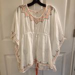 Beach By Exist Cotton embroidered detail swim cover up top one size Photo 1