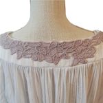 Free People  star gazer Lily white sheer stretchy gauze poncho boho top sz small Photo 4